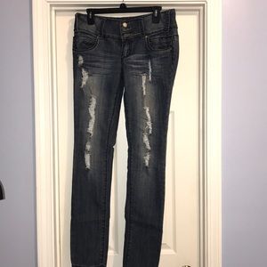 3-Button Low Rise Skinny Jean